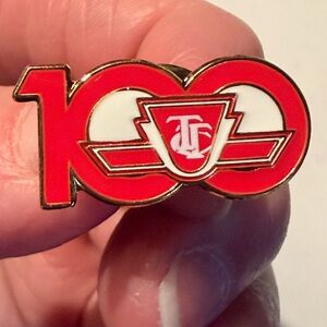 Red and Gold TTC 100th Anniversary Pin